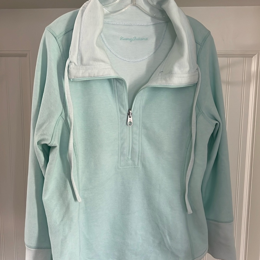 Tommy Bahama Reversible half Zip “Sunfade Flipside” Large Sweatshirt